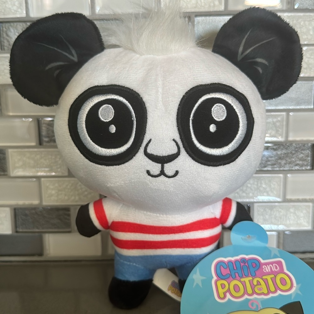 Chip and Potato NICO PANDA Plush / WildBrain / 8”/ Rare / Kawaii / BRAND NEW